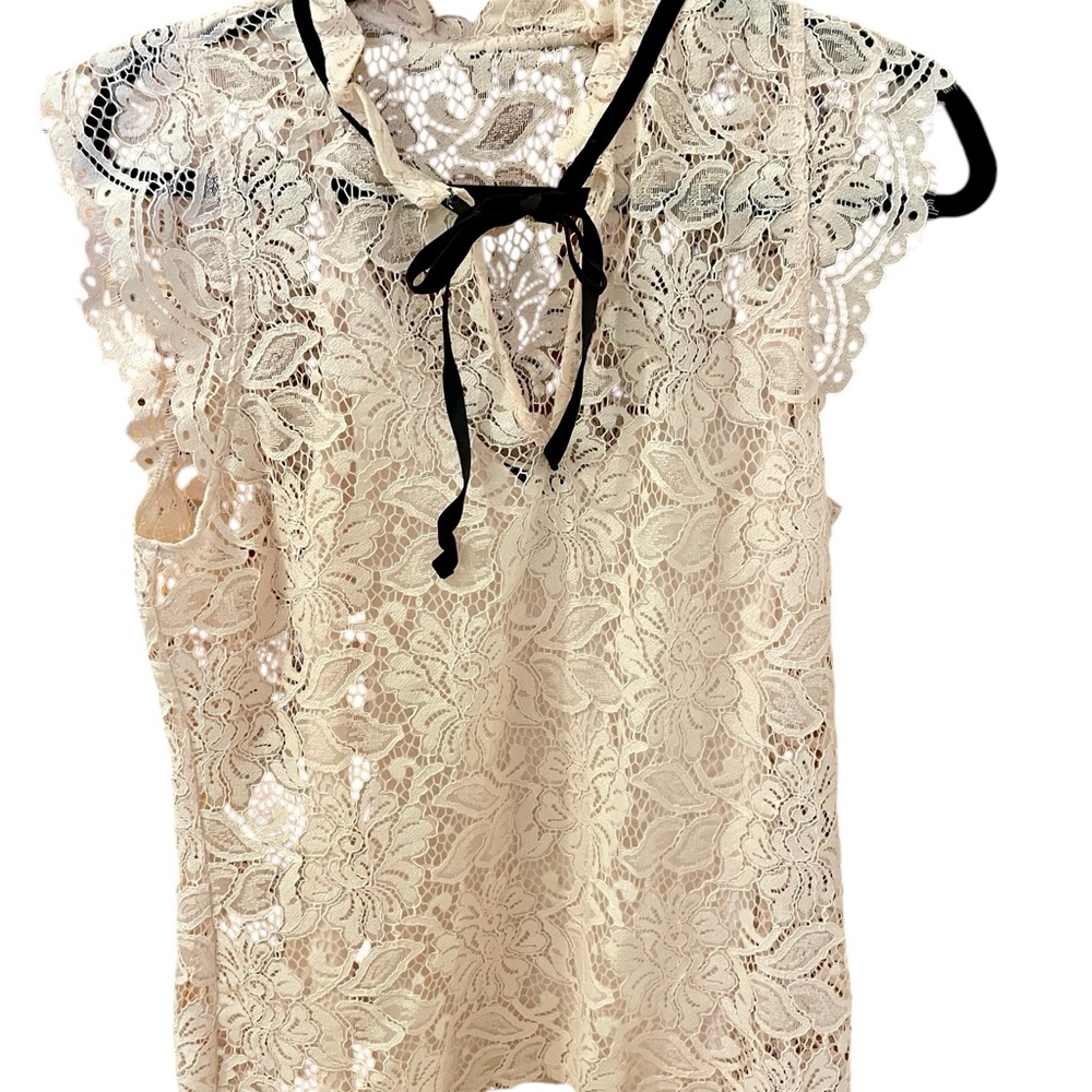 White House Black Market Top, Size M, Pink Lace with Matching Tank Top, …